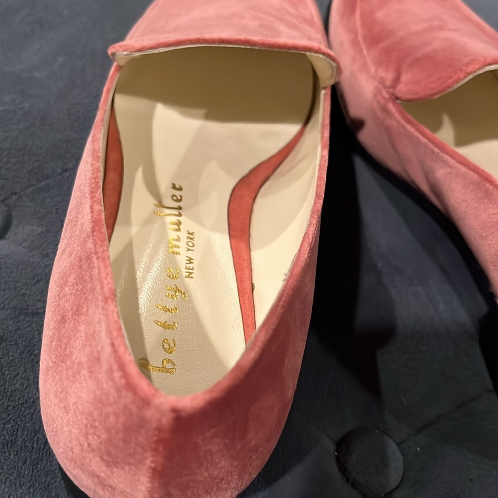 Bettye Muller NY Size 6 Soft Pink Regency Velvet Slip On Loafers Leather Sole - Picture 8 of 10